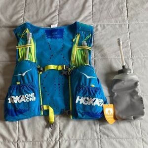 HOKA/Nathan Run Vest, Blue/Yellow, Men's Small